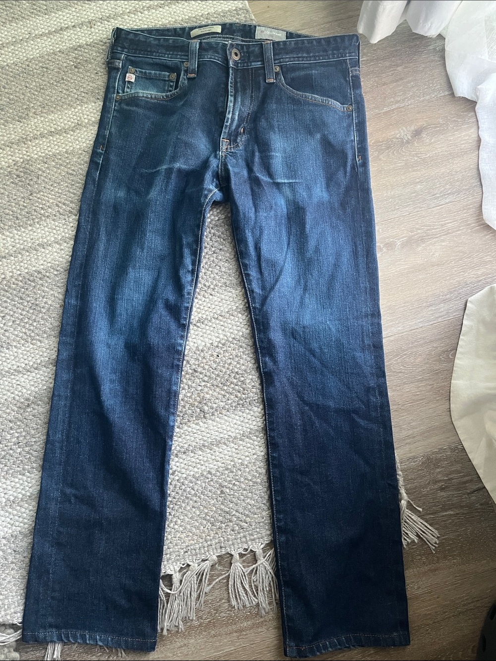 Men's Straight-Leg Jeans in Dark Blue